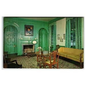 Raleigh Tavern Parlor Williamsburg VA Vintage Postcard 1965 Posted